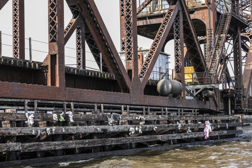 railroad swing bridge