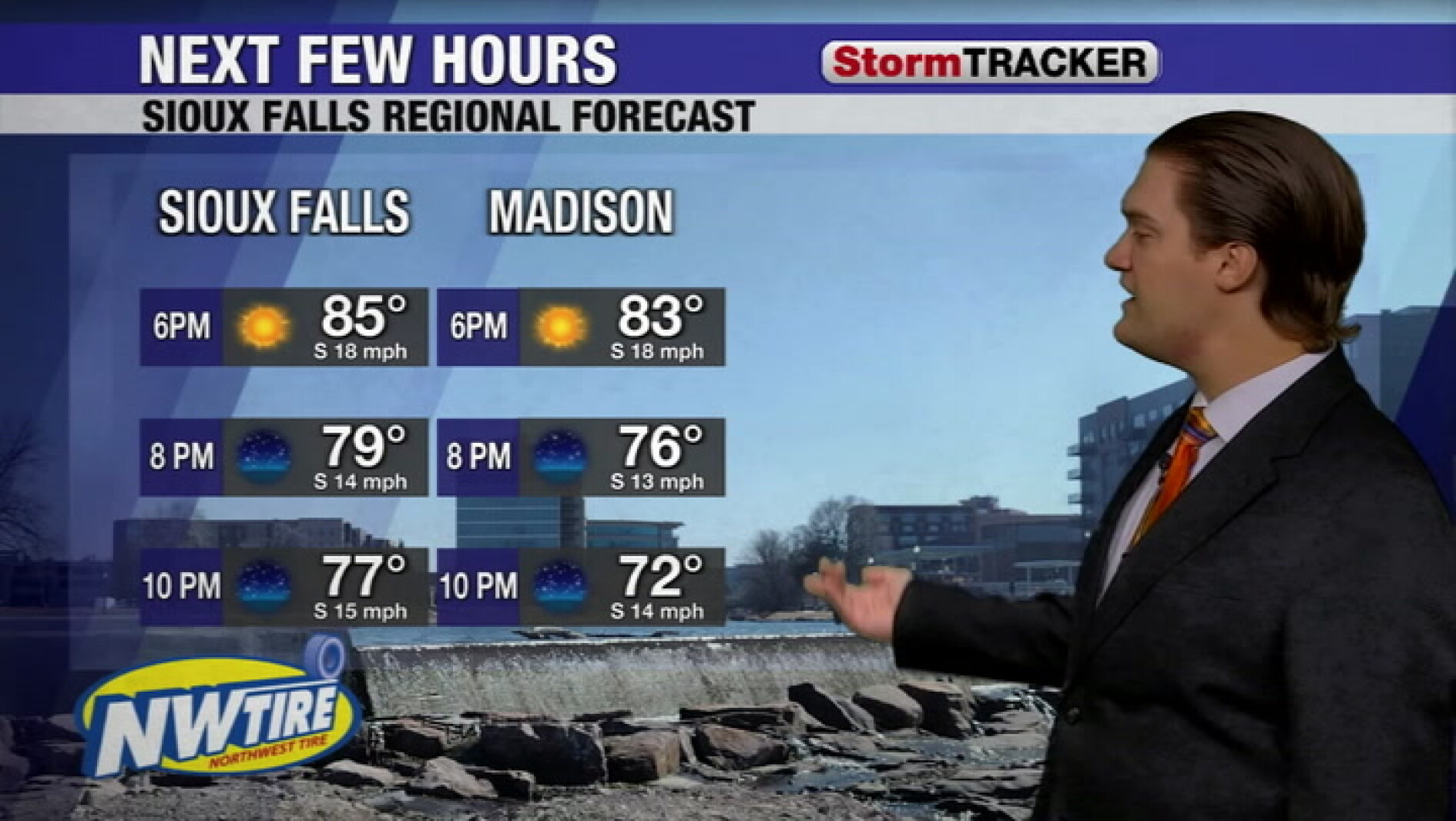 Staying breezy this evening, with a drop in temperatures heading into ...