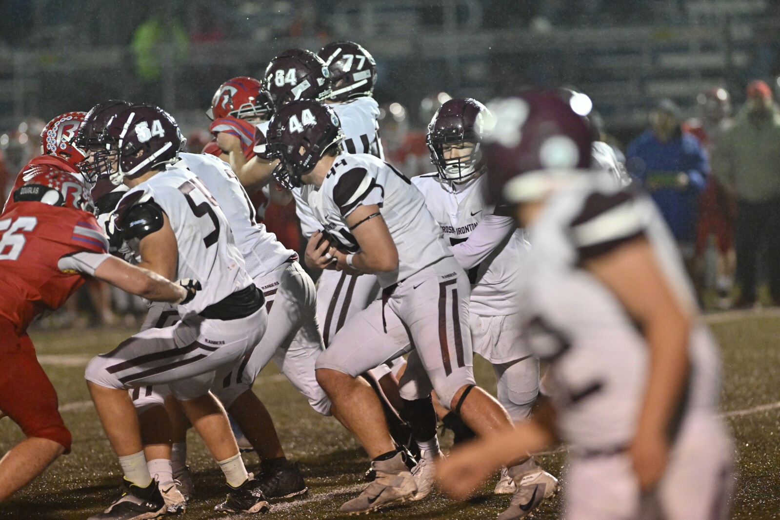 Crosby-Ironton Football vs. Moose lake Willow River and fans at the Section 7A game.