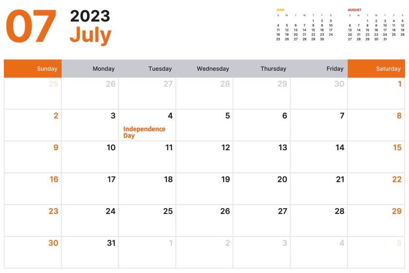 Calendar July 27Aug. 2, 2023, events listed Pine and Lakes Echo