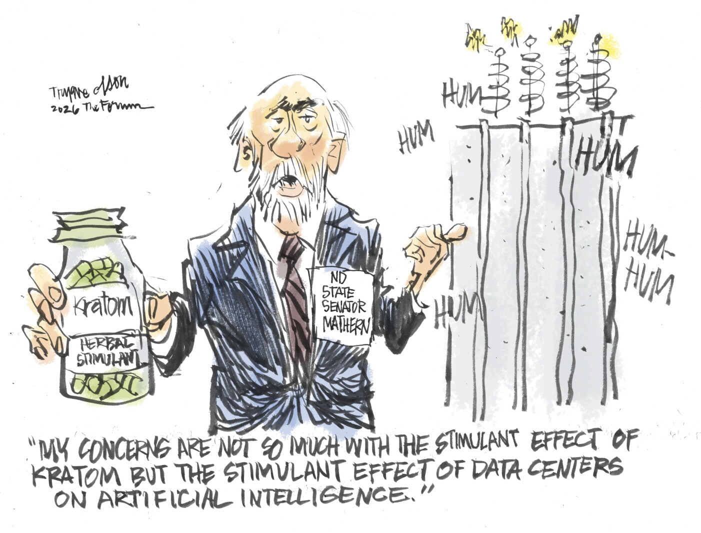 Trygve Olson cartoon: ND stimulants