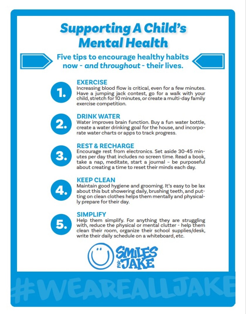 List of ways to support a child's mental health