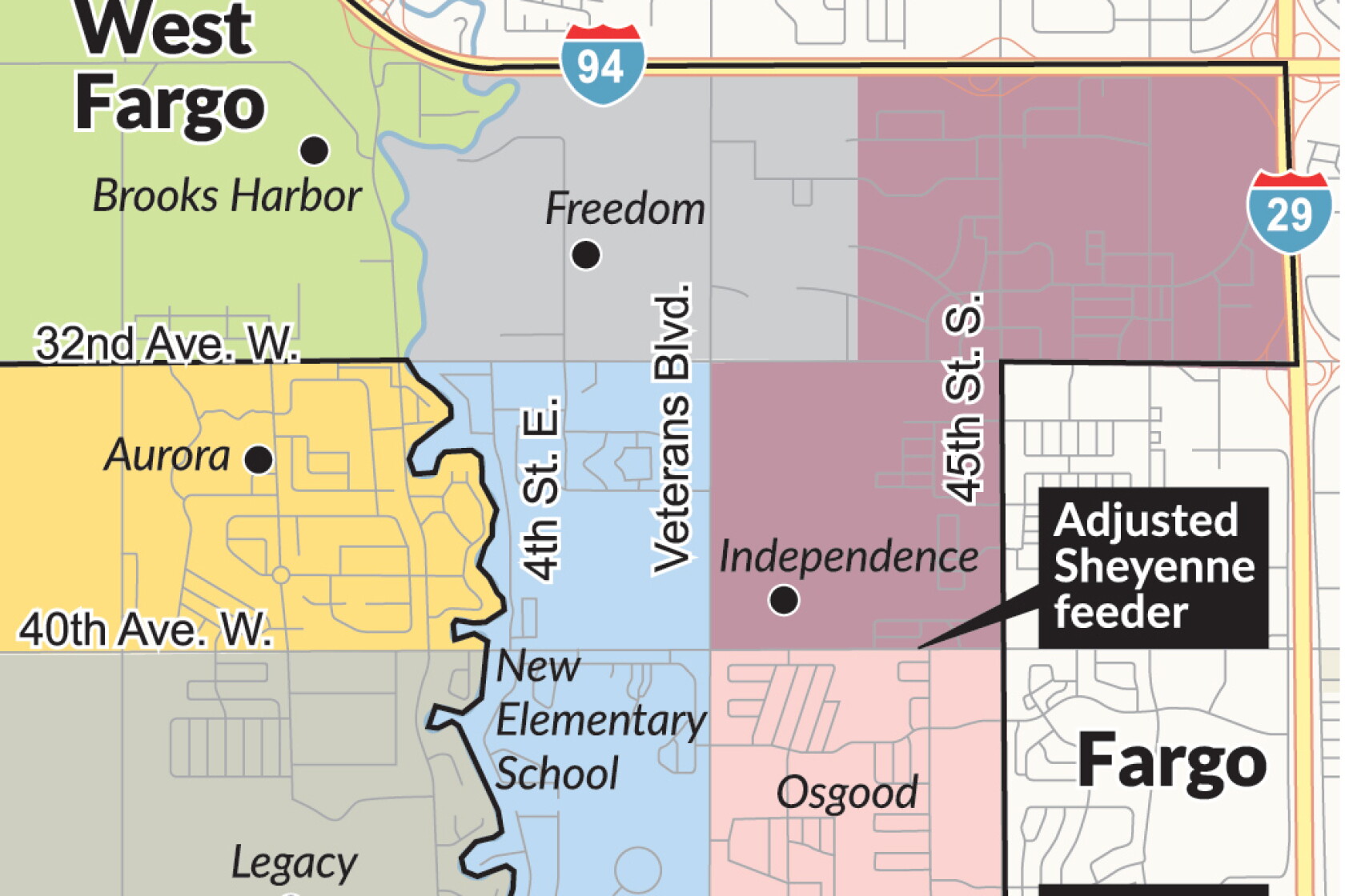 Mustangs to Hawks West Fargo School Board approves boundary changes