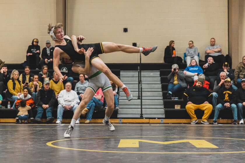 PHOTOS: Mitchell and Pierre tangle in a Friday night wrestling dual ...