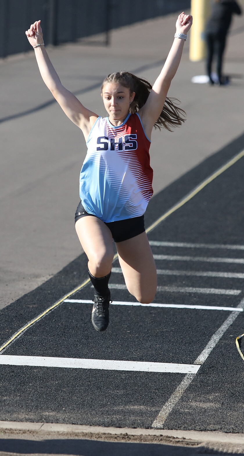 Superior's Paige Rusk soars through the air