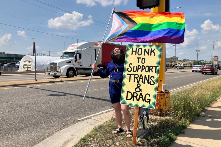 Drag Sign In 'Honk to support trans & drag' sign creator tells their story - St ...