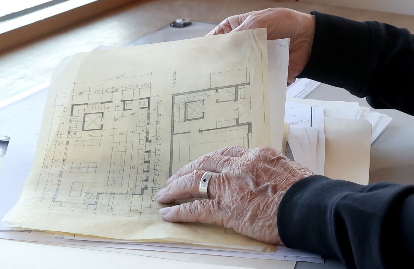 The hands of architect.