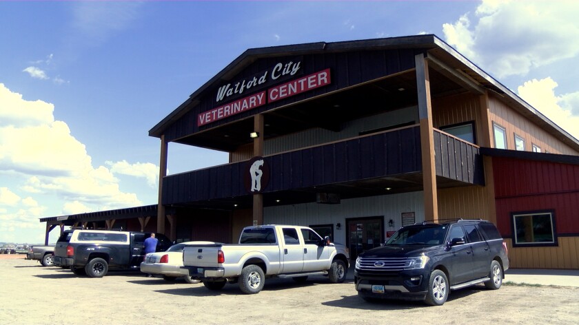 Big building with reading sign