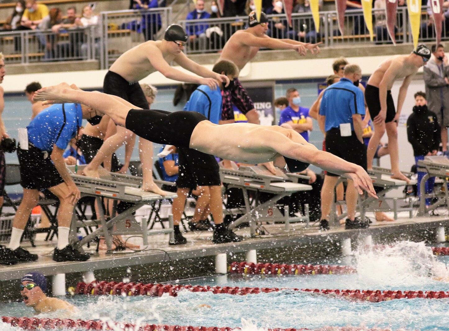 State Swimming meet at the University of Minnesota Aquatic Center.