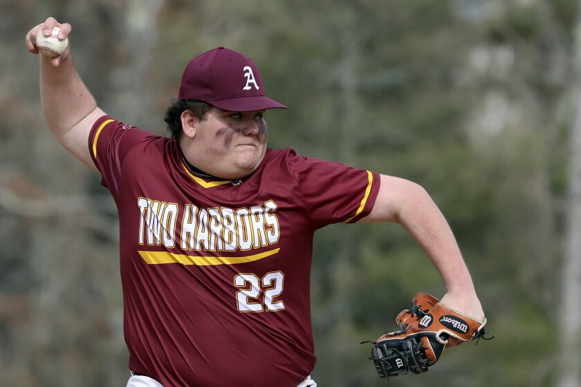 Two Harbors baseball plays at home against Esko.