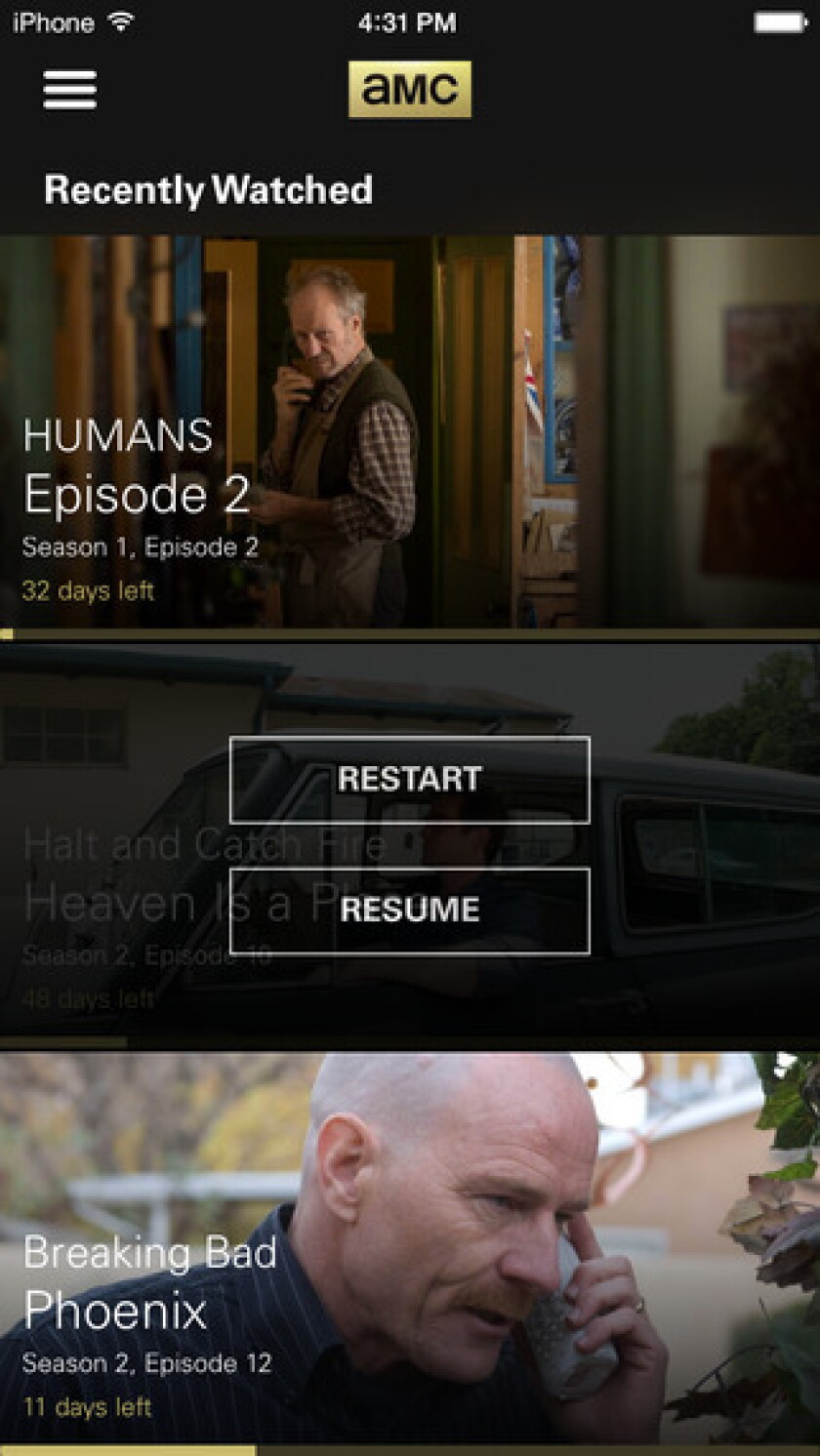 AppSnap: AMC lets fans catch up with episodes - but there are limits ...