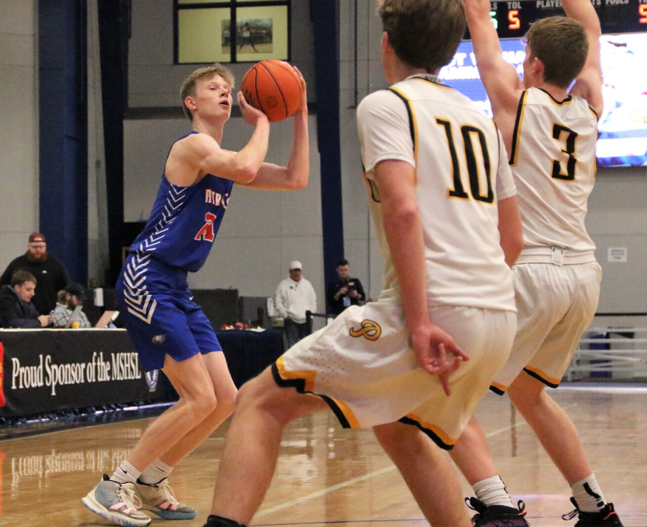 Pequot Lakes vs Minnehaha Redhawks in the Class 2A State Tournament Wednesday, March 23, 2022, at Concordia University in St. Paul.
