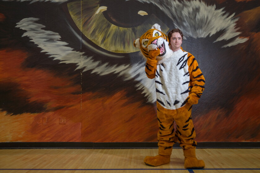 The Retiring Tiger Stewartville senior hangs up his mascot mask ahead