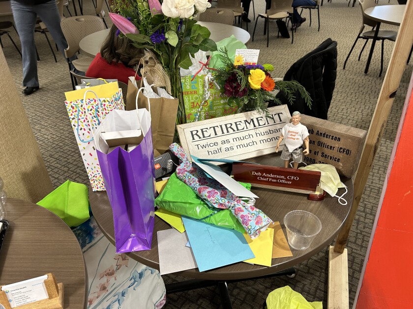 Deb Anderson Retirement Party Gift Table