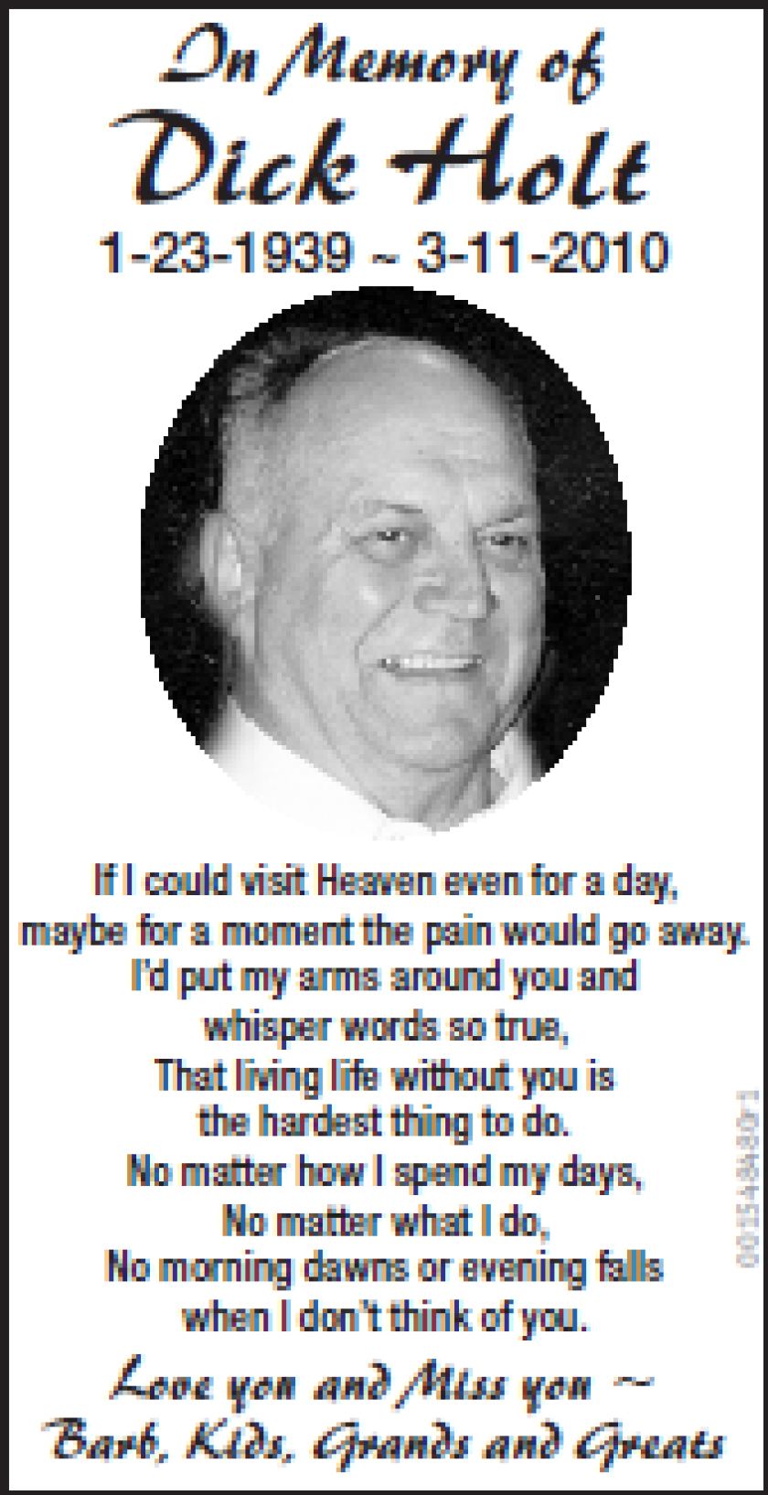 In memory of Dick Holt Duluth News Tribune News, weather, and
