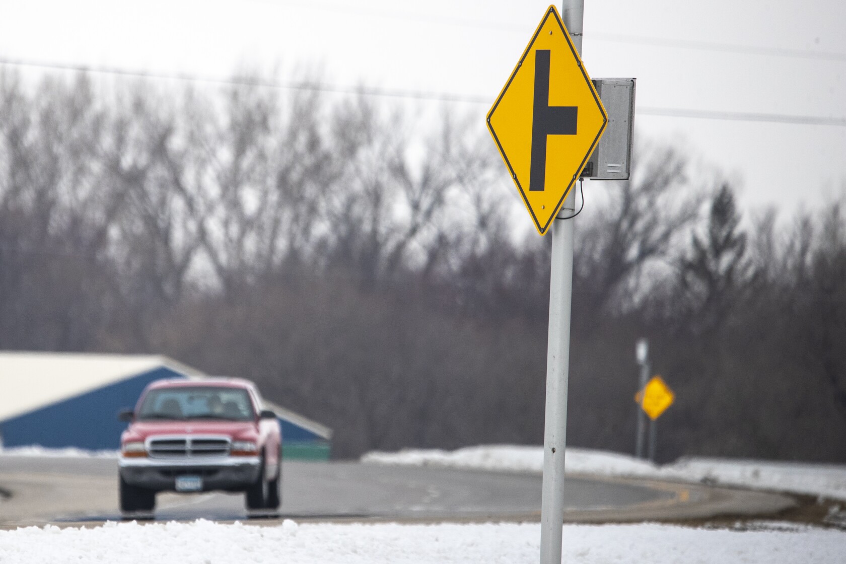 Warning signs installed on Minnesota Highway 23 at Highway 9 ...