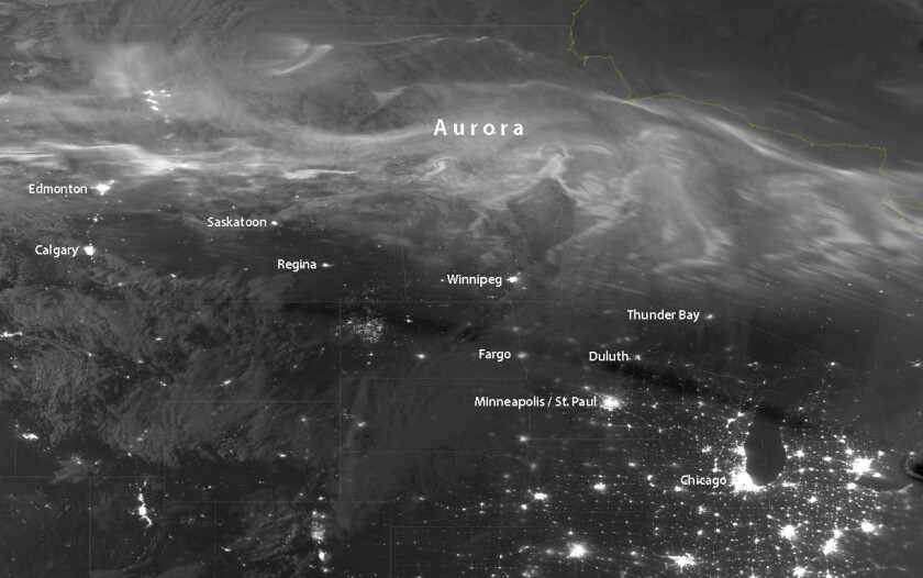 Astro Bob: A Big Aurora Sneaks Up On Us - Duluth News Tribune 2 Aurora from space
