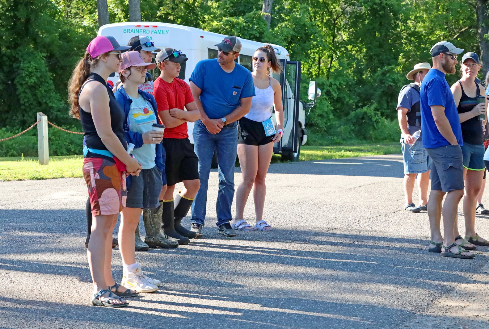 Racers head up the Mississippi River on Saturday, July 30, 2022, going from Kiwanis Park to Evergreen Landing and back again in Brainerd.