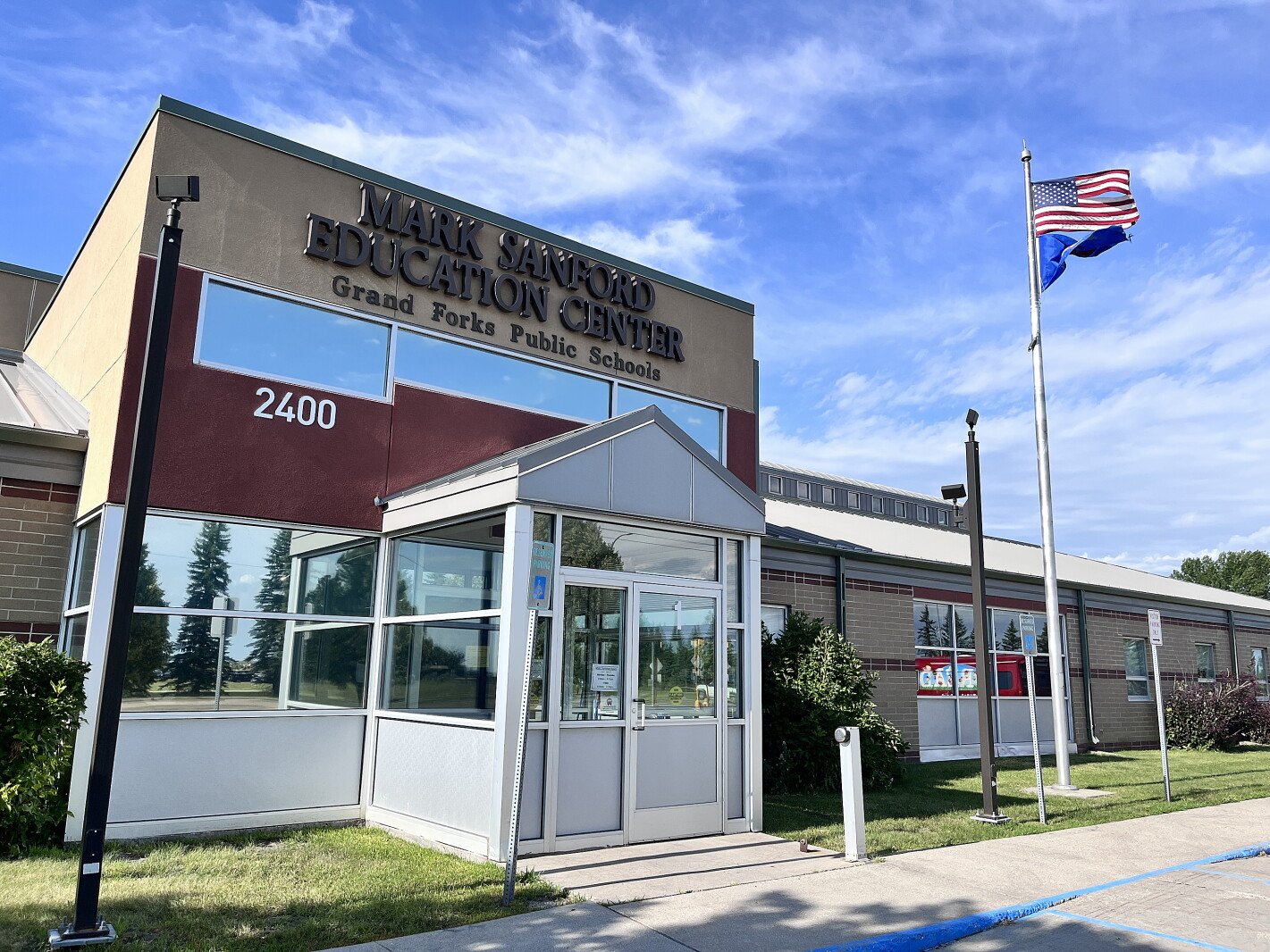 Mark Sanford Center Grand Forks Schools tower sign logo.jpg