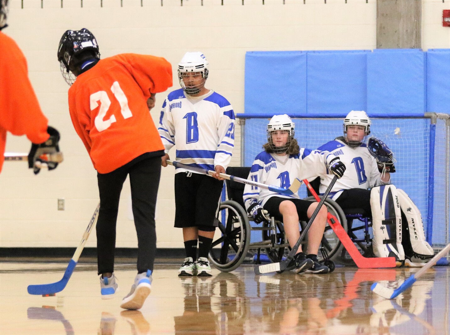 Brainerd floor hockey against St. Paul Humboldt Friday, March 18, 2022, in the State Quarterfinals at Bloomington Jefferson High School.