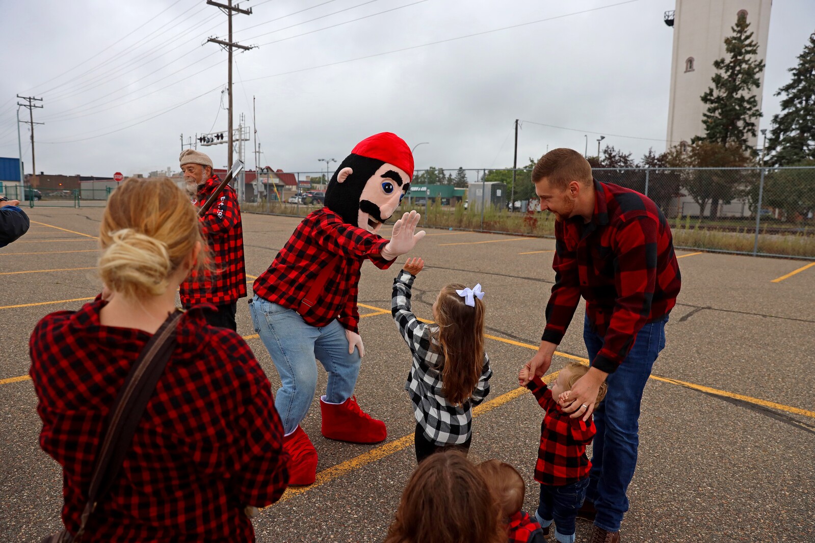 People gather downtown Saturday, Sept. 24, 2022, during the second annual Paul Bunyan Flapjack Festival in Brainerd.