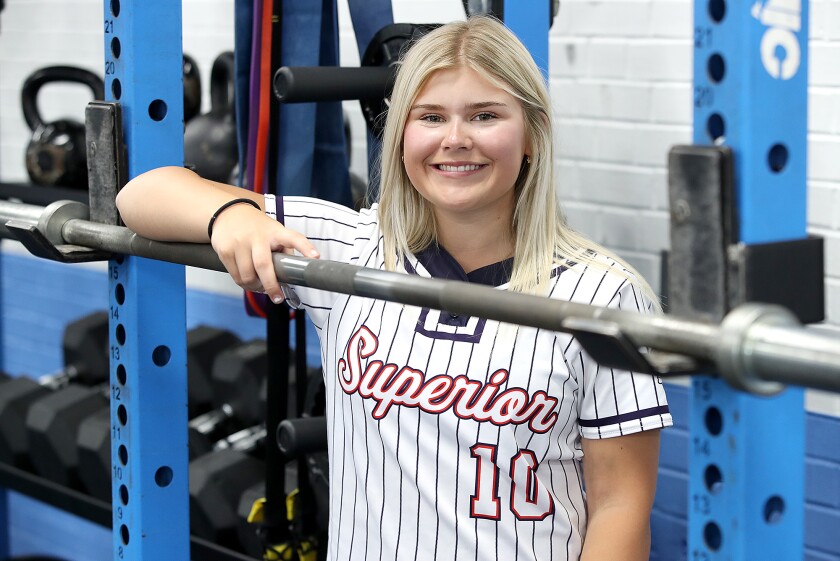 Player stands in weightroom.
