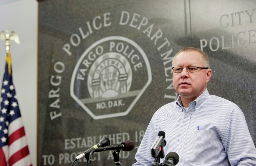 Fargo Police Chief Keith Ternes releases information regarding the death of two people Saturday