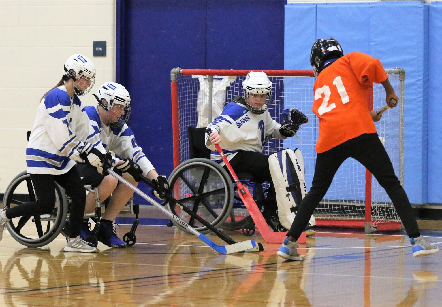 Brainerd floor hockey against St. Paul Humboldt Friday, March 18, 2022, in the State Quarterfinals at Bloomington Jefferson High School.