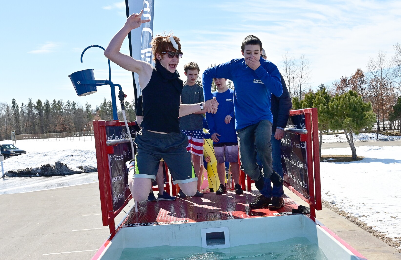 Forestview Middle School students plunged for Special Olympics Minnesota Thursday, March 24, 2022.