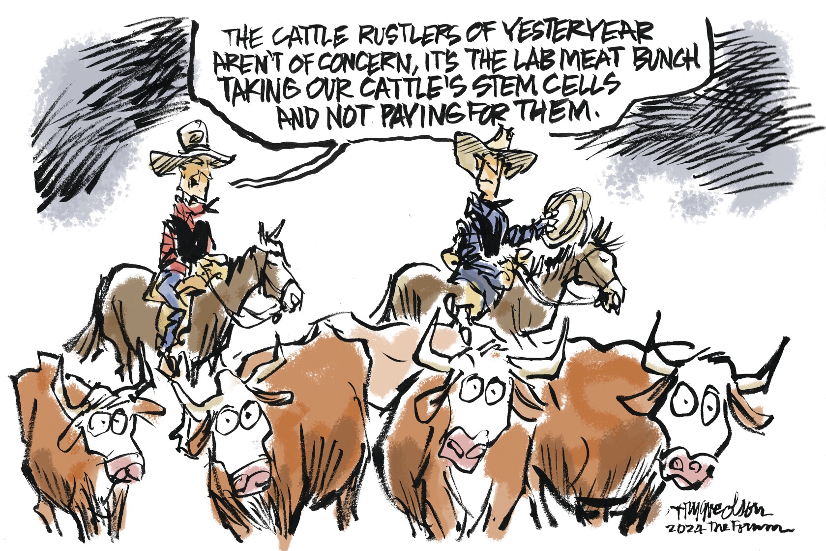 Trygve Olson cartoon: Genetic rustlers? - InForum | Fargo, Moorhead and ...