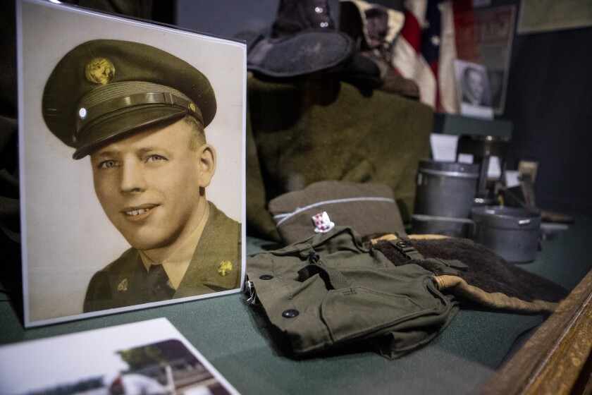 Korean War veteran Gordon "Gordy" Ryks' items sit on display inside the Kandiyohi County Historical Society on Thursday, July 28, 2022.