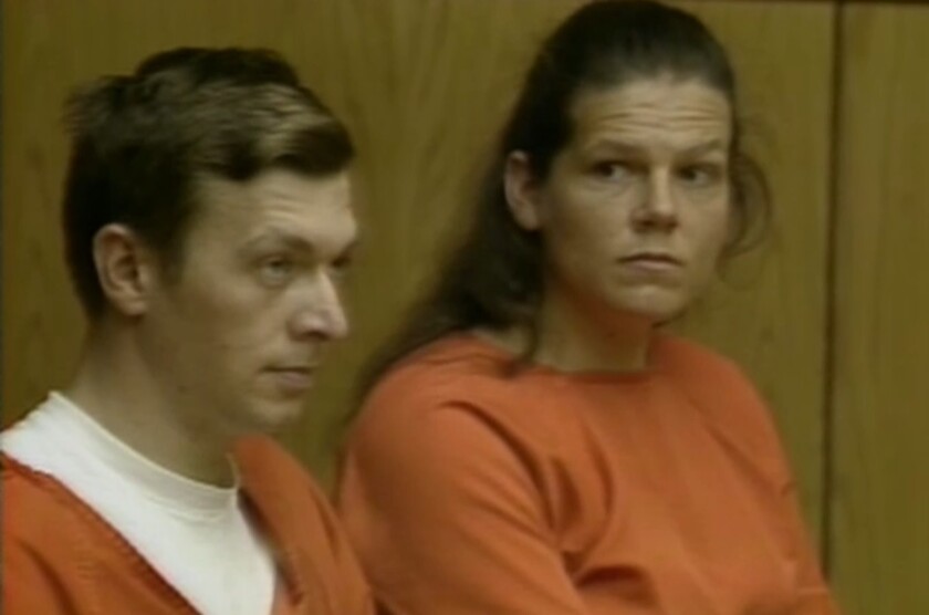 Mark Leppert and sister-in-law Sharon Leppert in court - WDAY footage.jpg