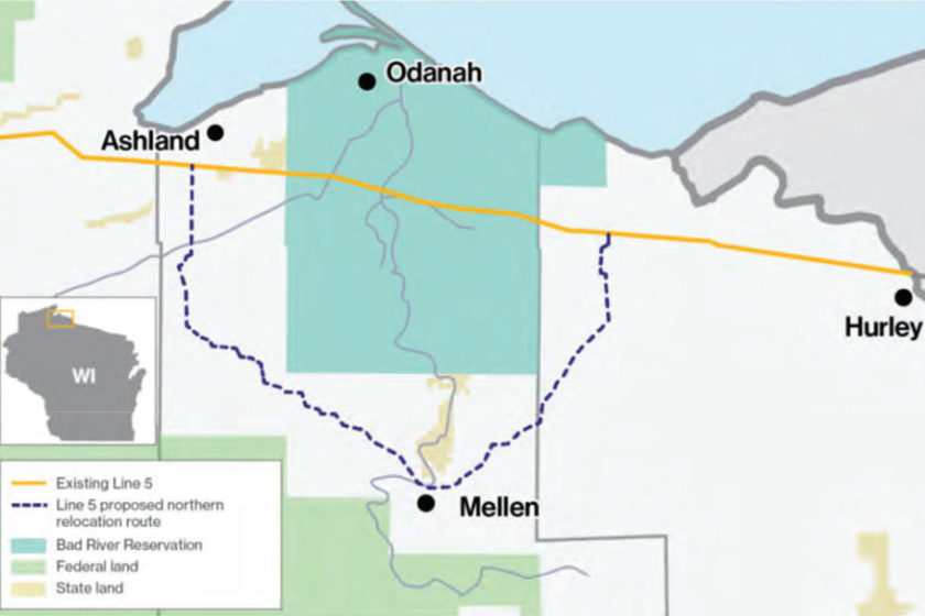 Map. Stating Rerouting DNR releases final environmental impact statement on pipeline project ...