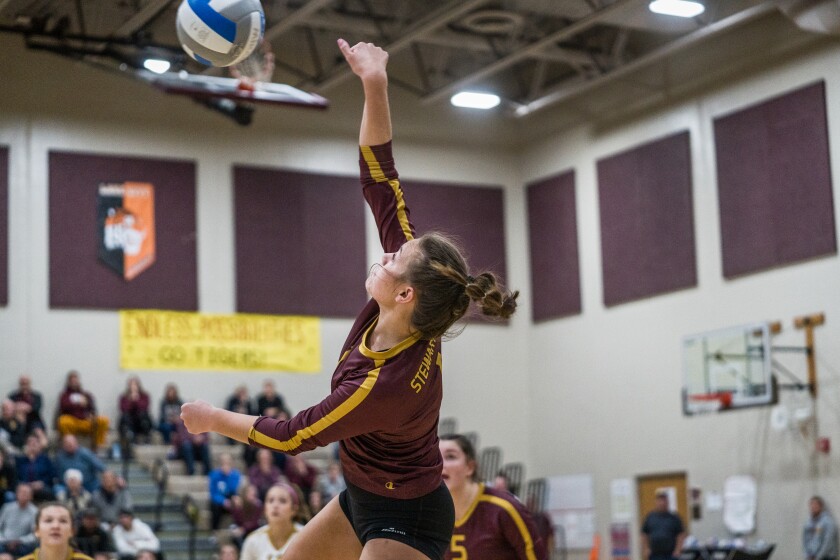 Stewartville, Byron Section 1AAA girls semifinal volleyball