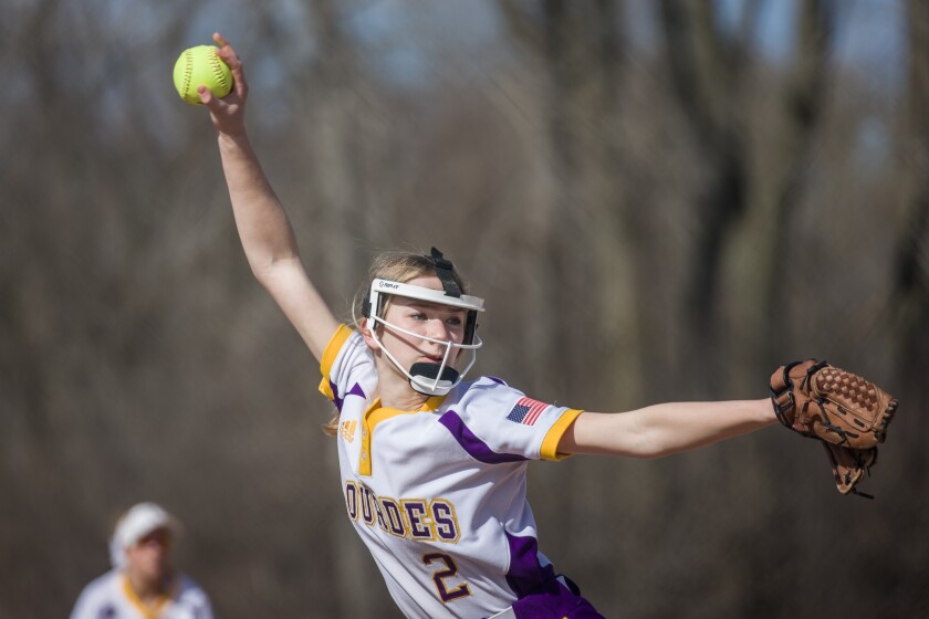 Lourdes, Stewartville softball
