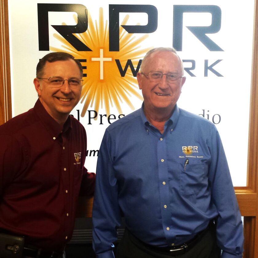 RPR_Steve Loegering and Ed Schmitz, board members, circa 2018 at Fargo office.jpg