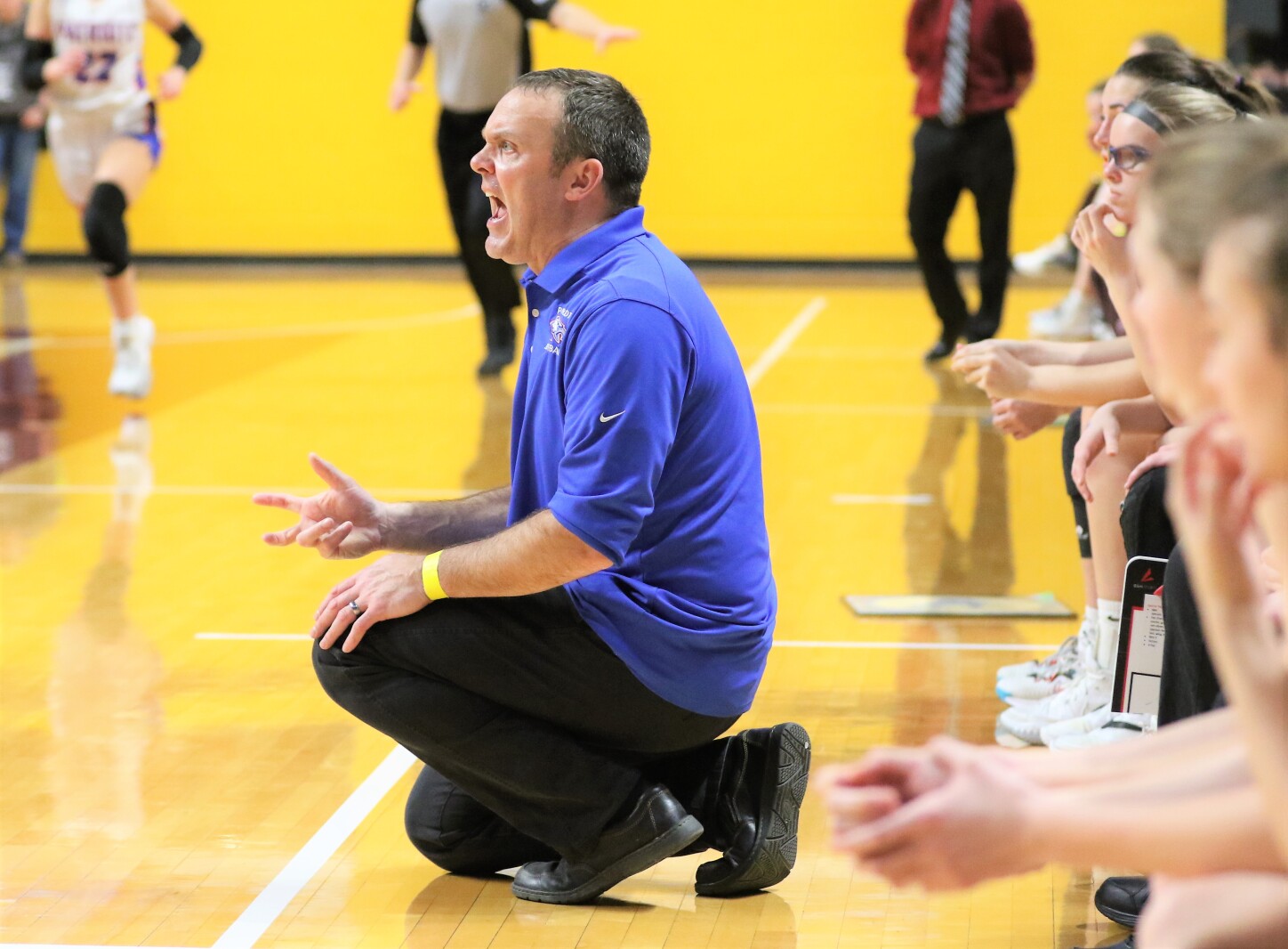 Pequot Lakes Patriots girls basketball during the 2022 Class 2A State Tournament.