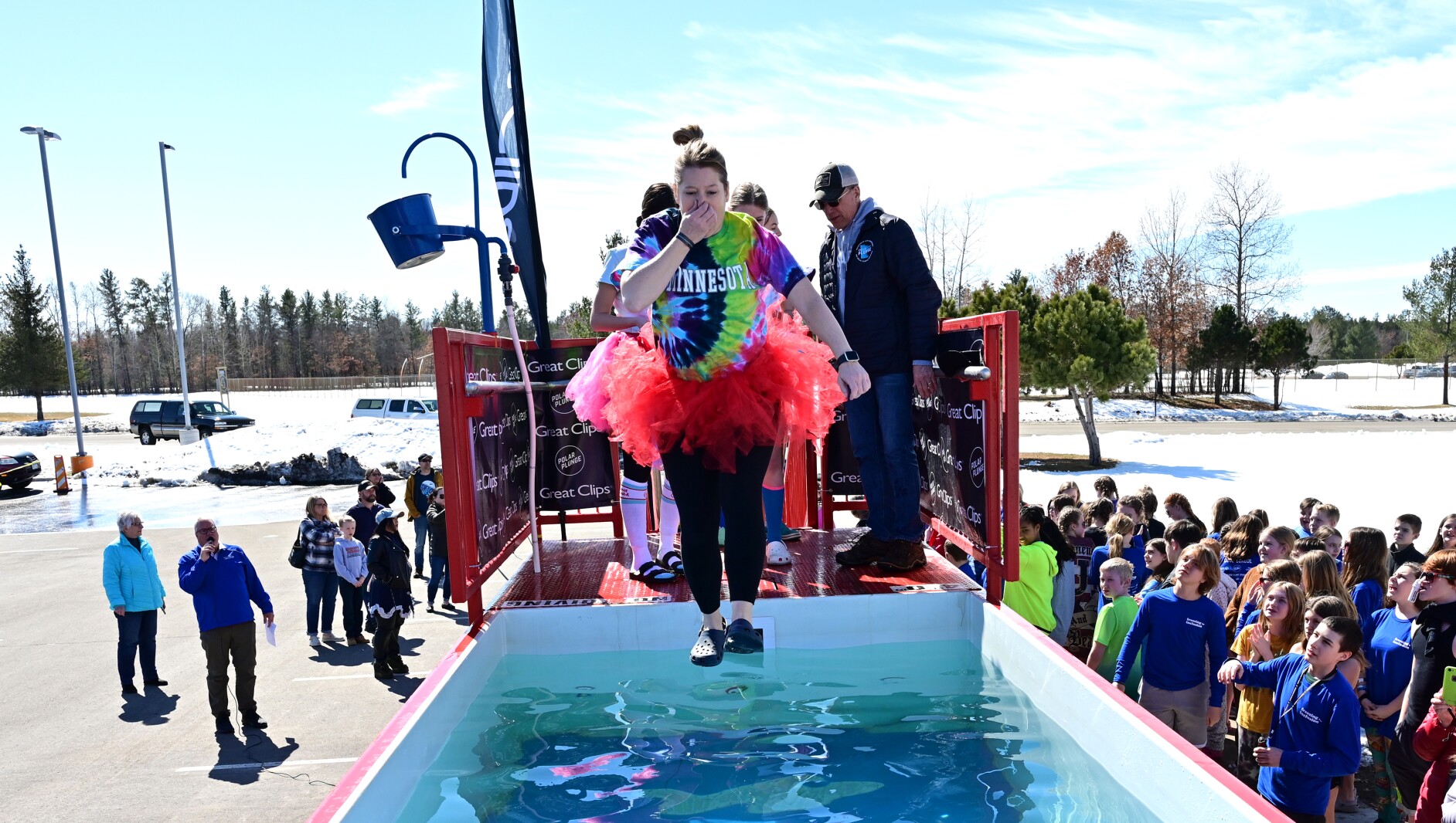 Forestview Middle School students plunged for Special Olympics Minnesota Thursday, March 24, 2022.