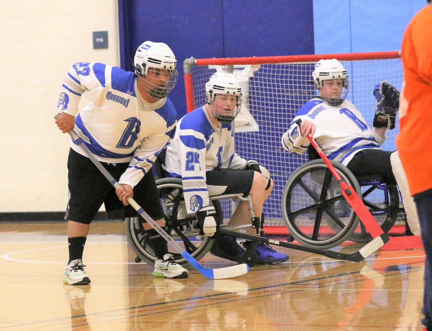 Brainerd floor hockey against St. Paul Humboldt Friday, March 18, 2022, in the State Quarterfinals at Bloomington Jefferson High School.