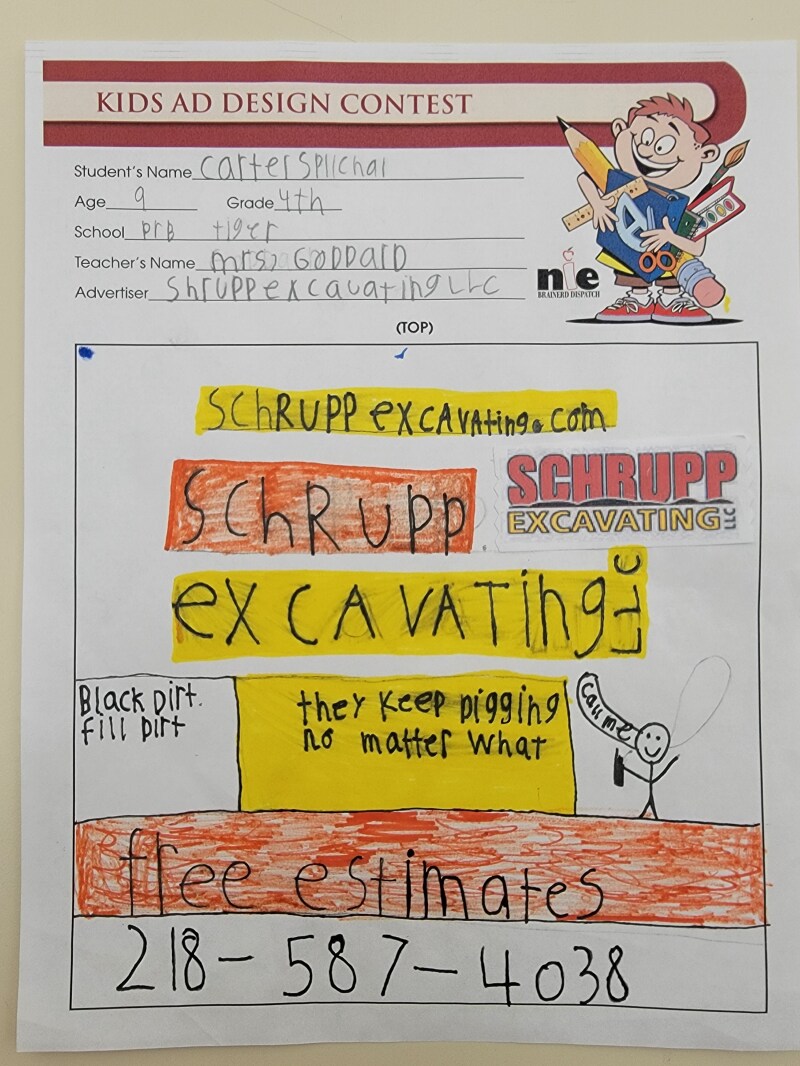 Mrs. Goddard's 4th Grade Class - Schrupp Excavating