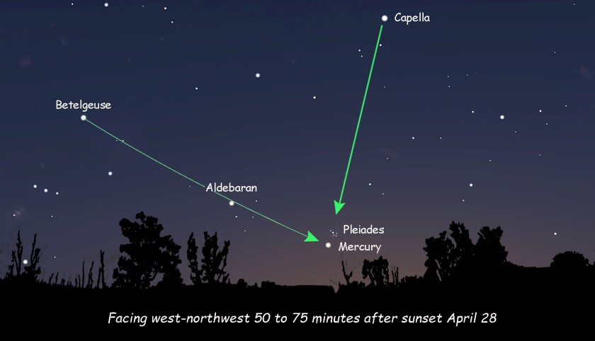 Mercury joins the Pleiades