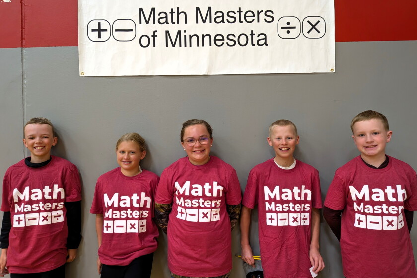 Mn Math Team Alexandria 5th grade teams, individuals shine at regional Math Masters ...