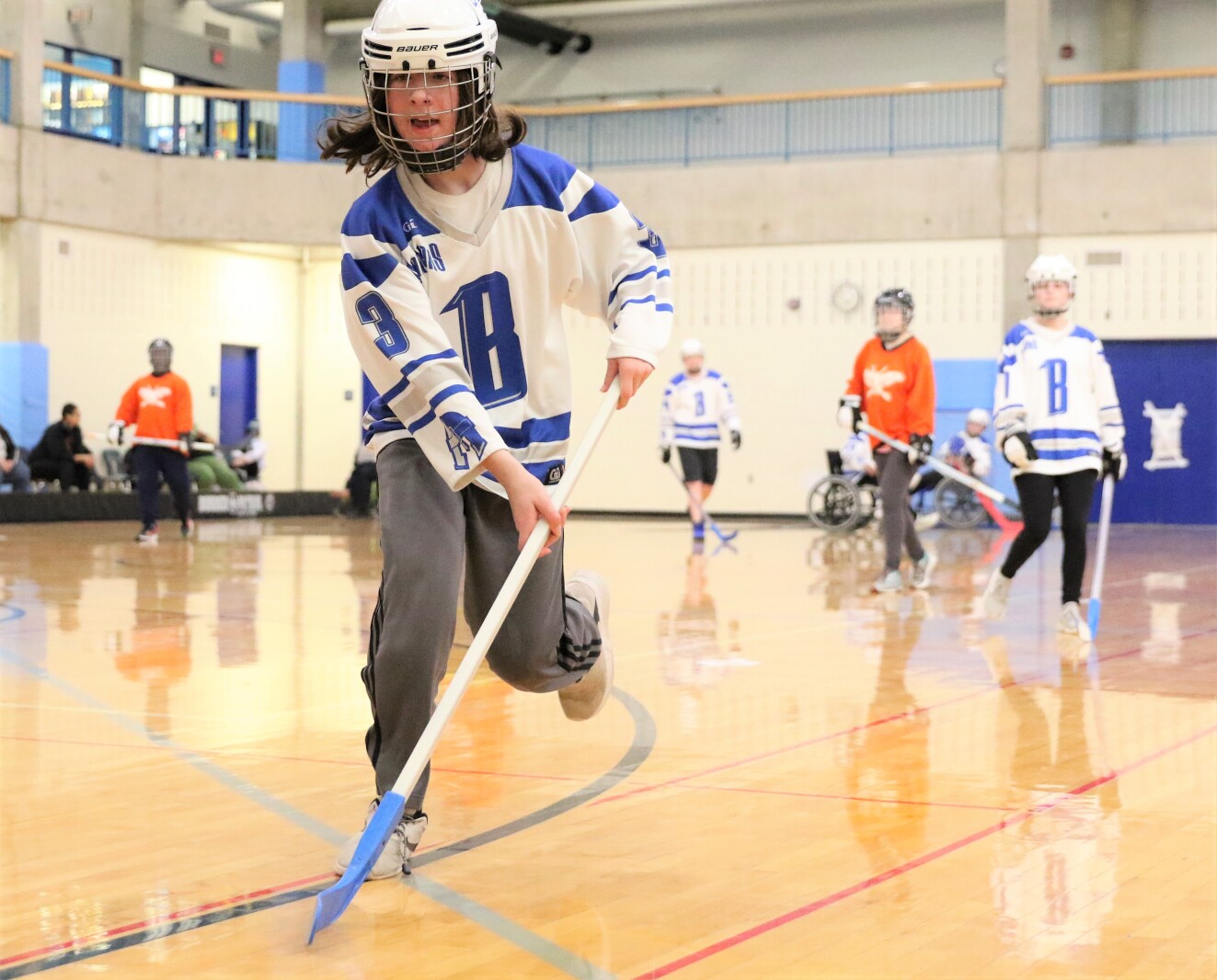 Brainerd floor hockey against St. Paul Humboldt Friday, March 18, 2022, in the State Quarterfinals at Bloomington Jefferson High School.