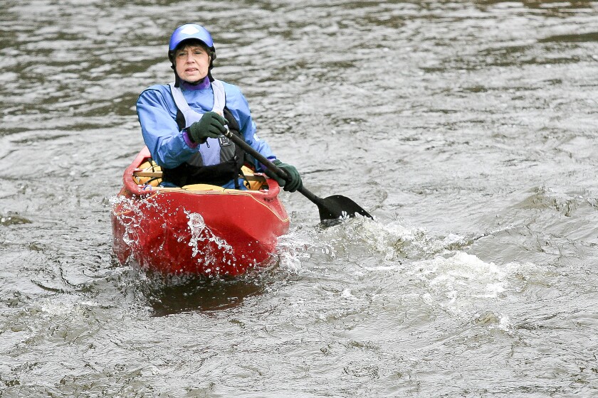 paddler on the Brule River
