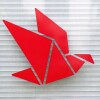 red bird logo on window