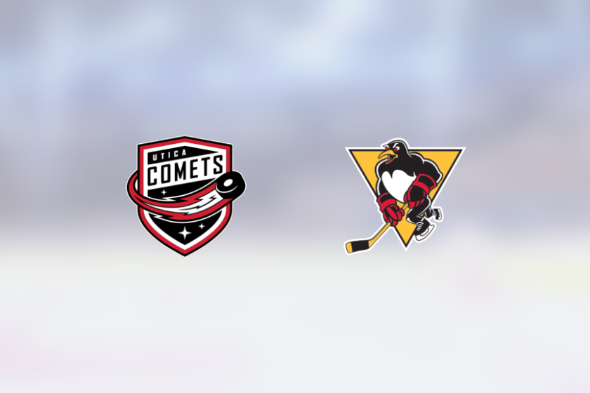 WilkesBarre/Scranton Penguins win 41 on the road against Utica Comets
