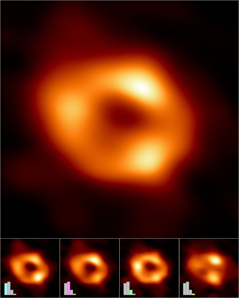 Milky Way black hole Sgr A 2022 image variety.jpg