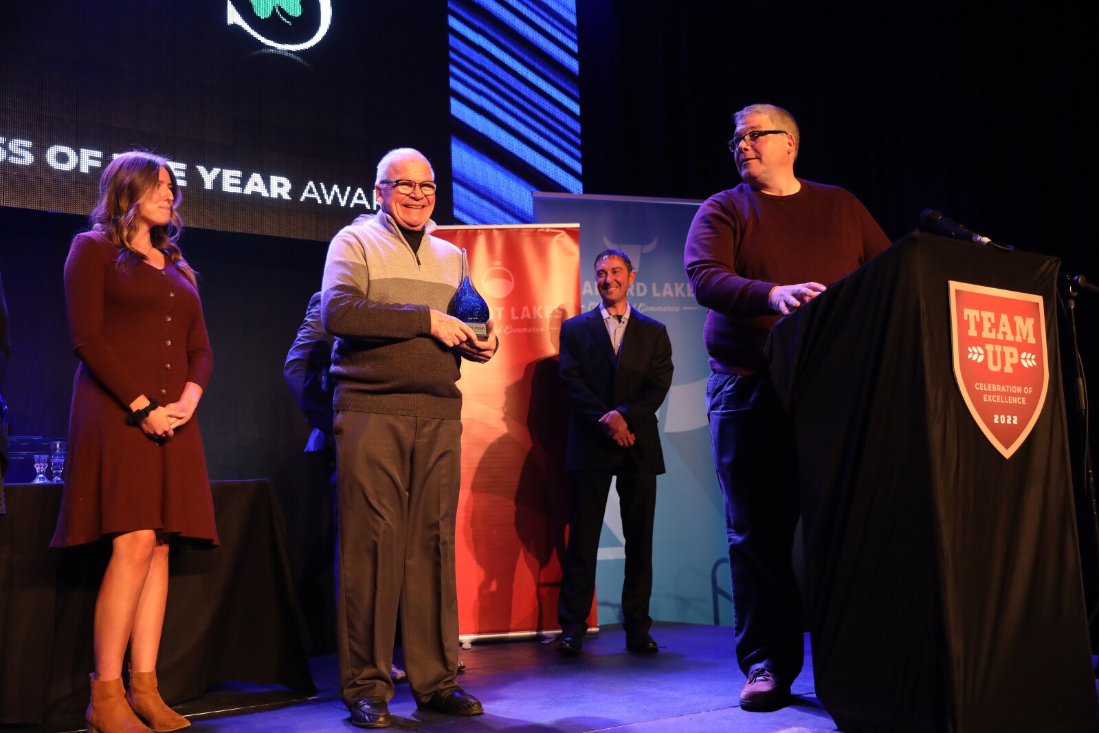 People gather for the ninth-annual Brainerd Lakes Chamber of Commerce Celebration of Excellence award dinner Nov. 17, 2022, at Cragun's Resort on Gull Lake near Brainerd.