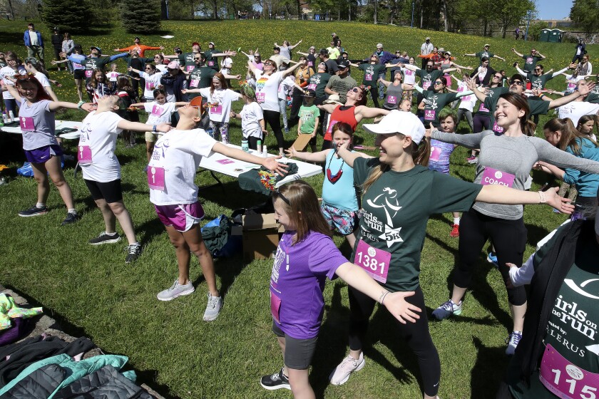At the Girls on the Run Minnesota 5K race.