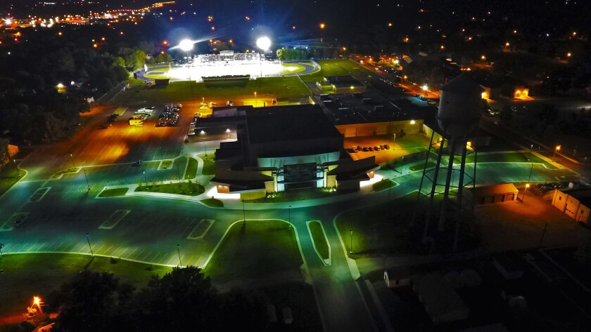 The Mitchell High School campus in 2017.
